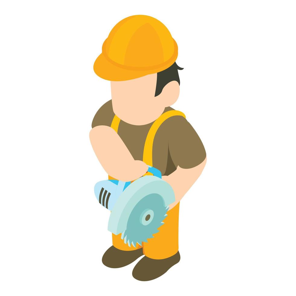 Foreman icon, isometric style vector