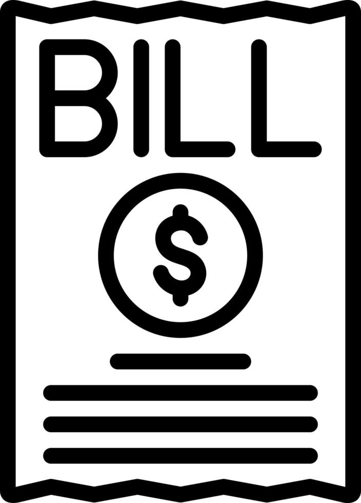 line icon for billing vector