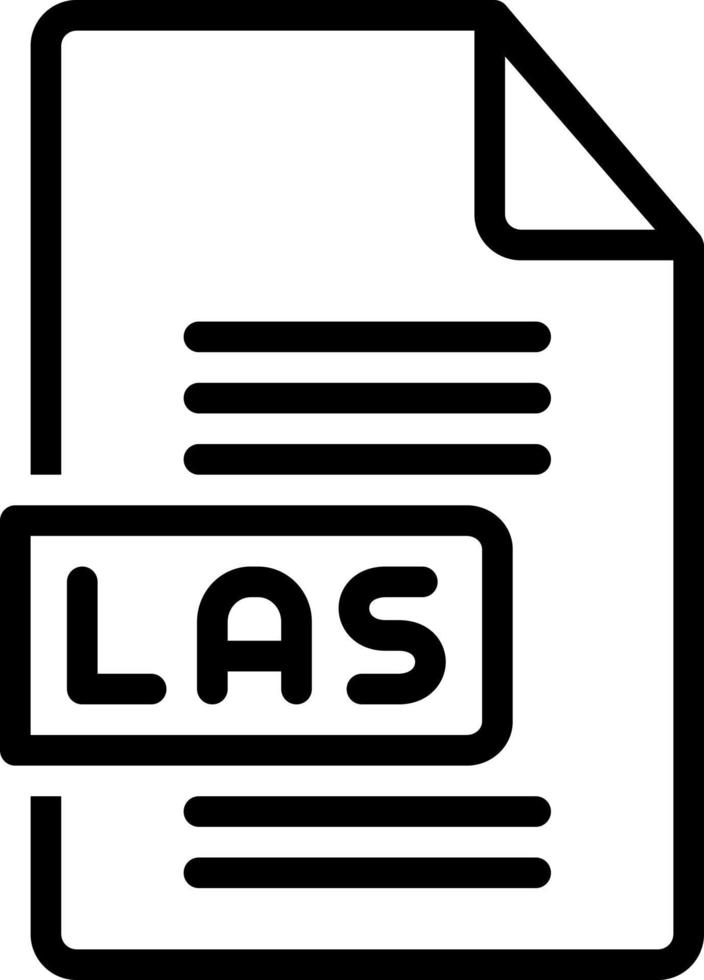 line icon for las vector