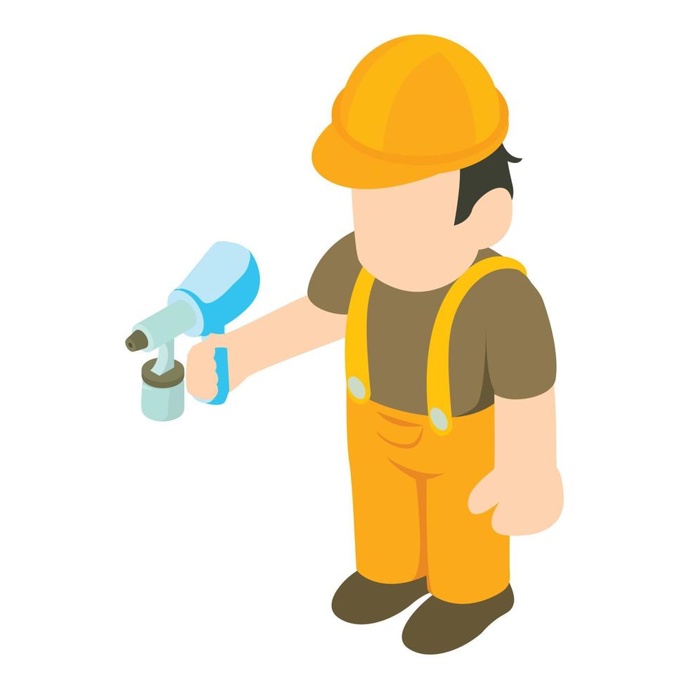 Decorator icon, isometric style vector