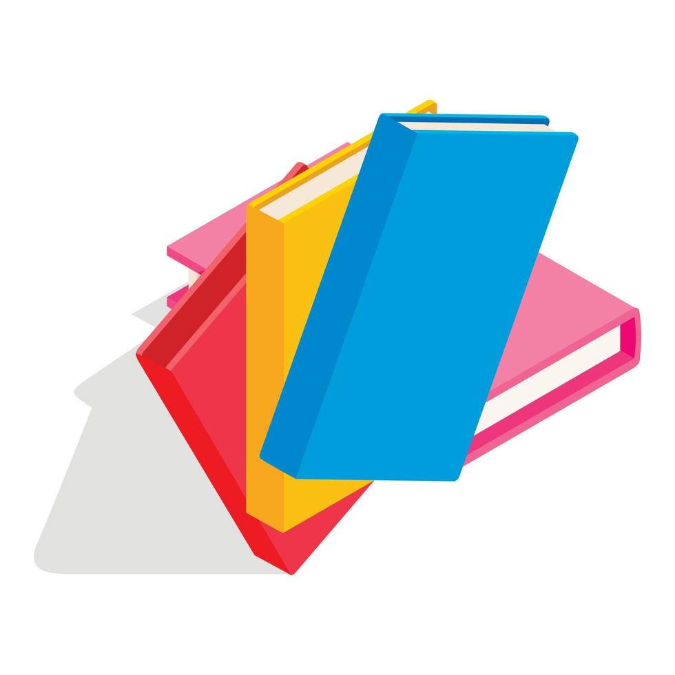 Children book icon, isometric style vector