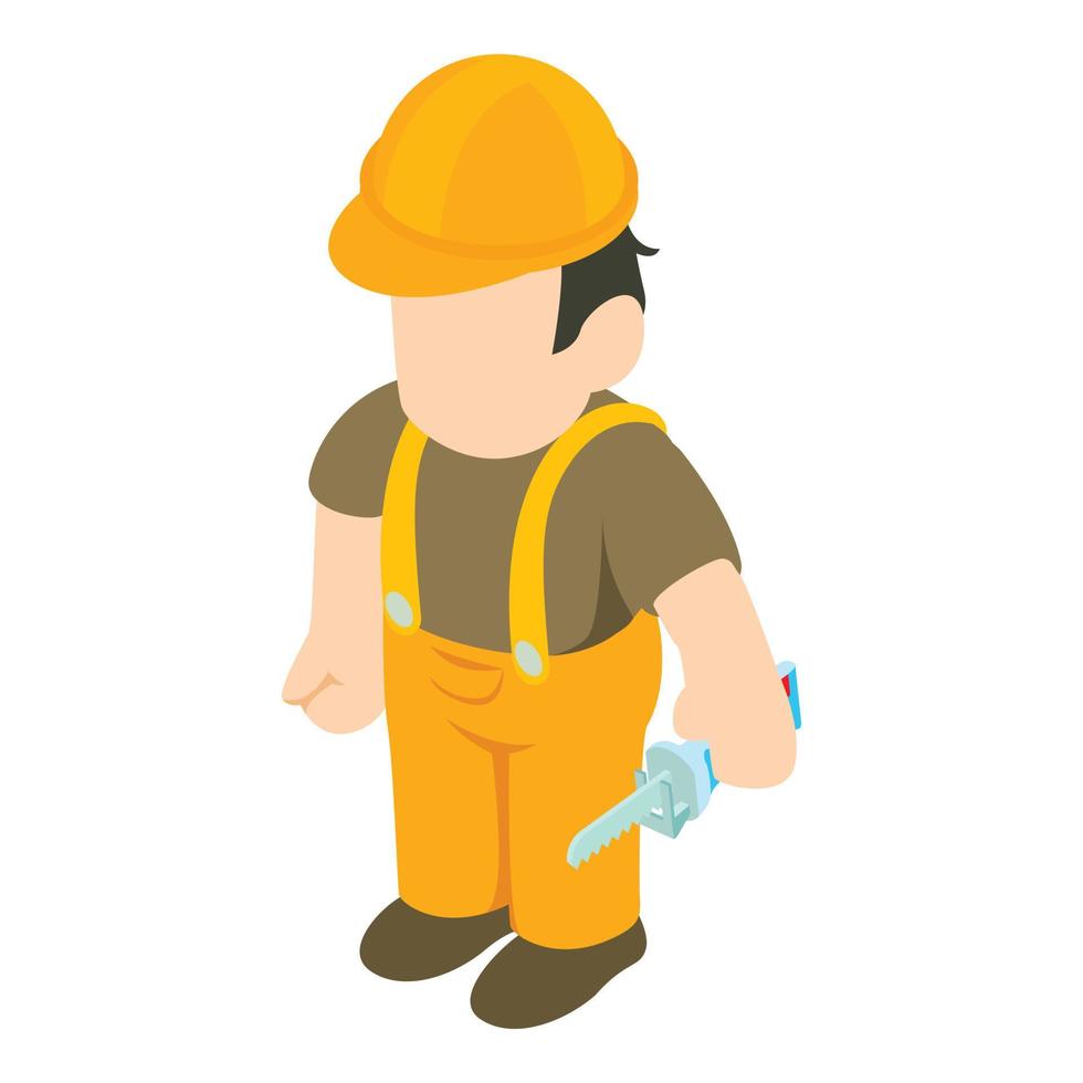 Electrician icon, isometric style vector