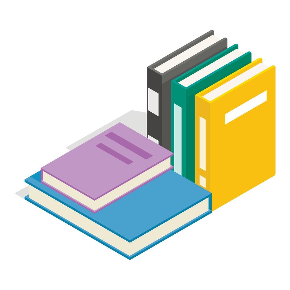 Education book icon, isometric style vector