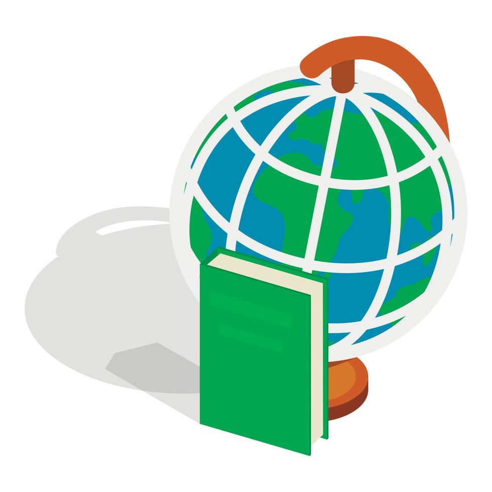 Languages learning icon, isometric style vector