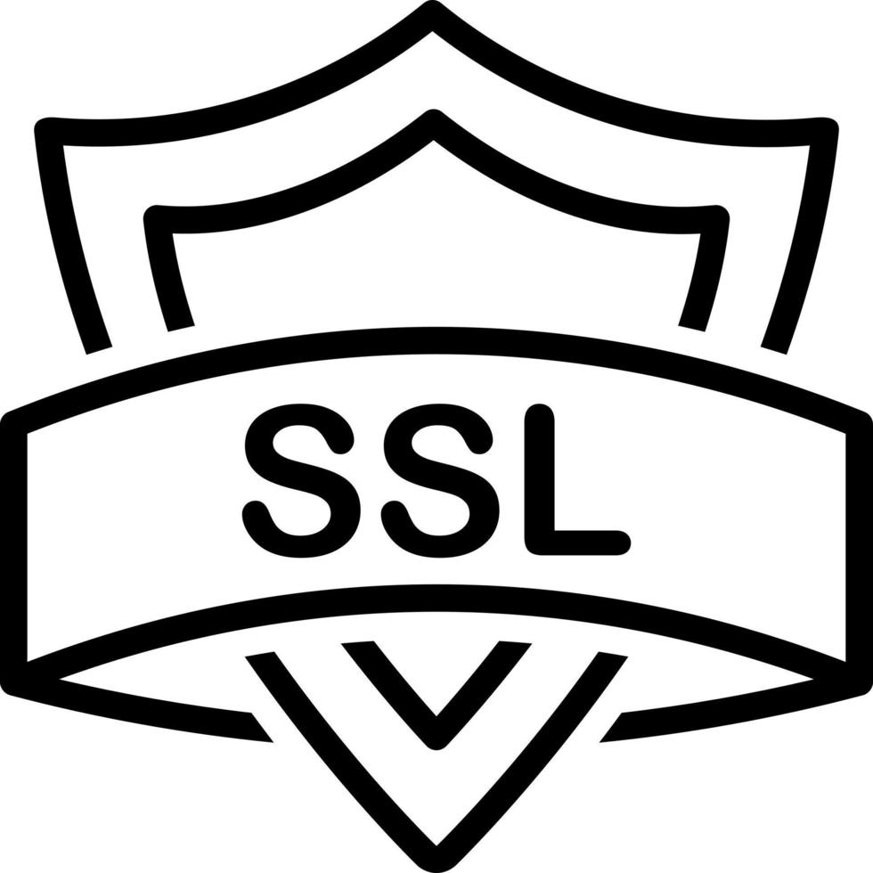 line icon for ssl vector
