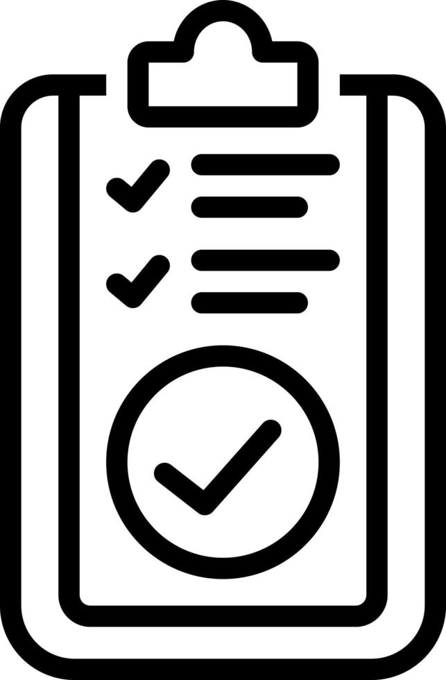 line icon for assessed vector