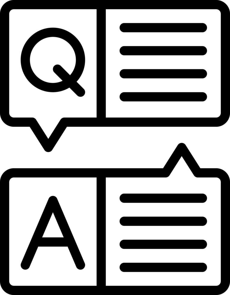 line icon for answers vector