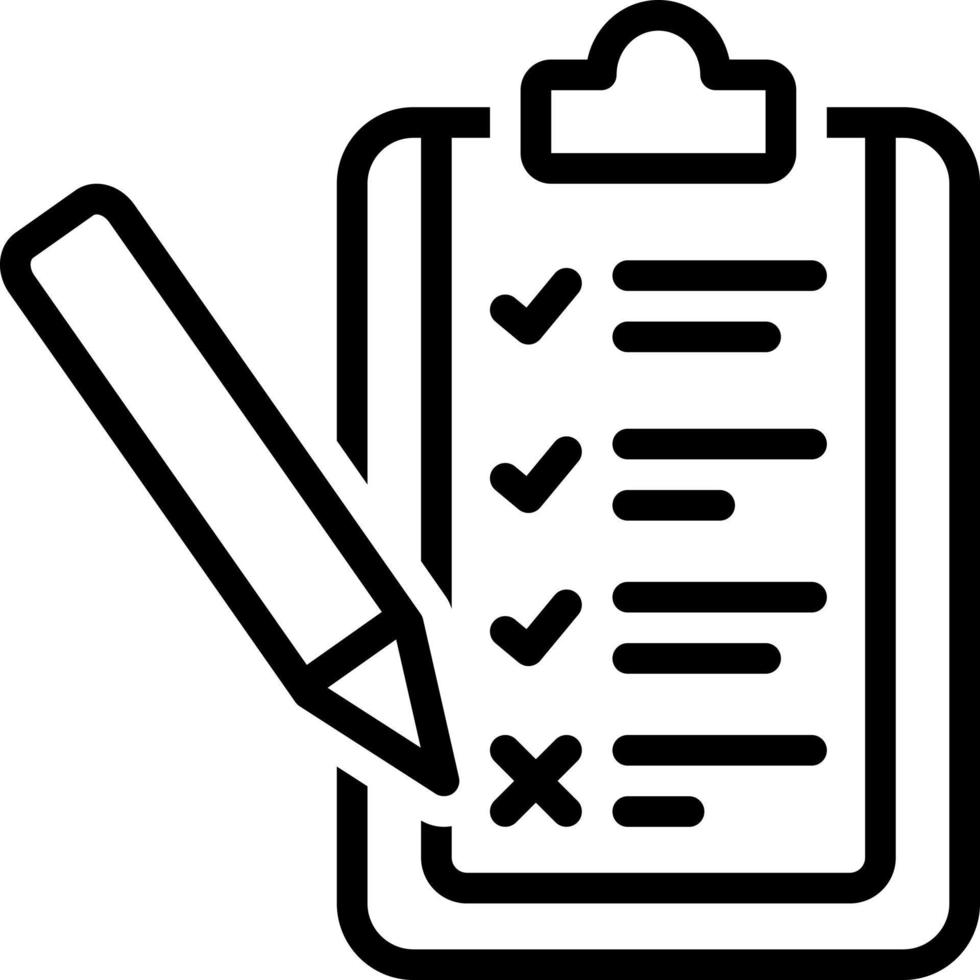 line icon for assessed vector
