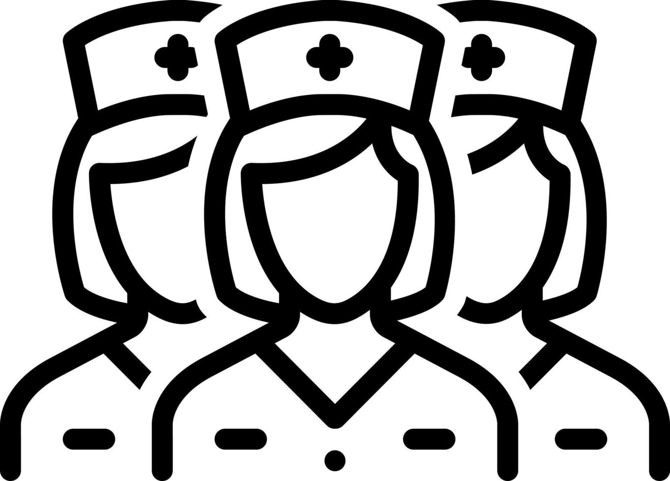 line icon for nurses vector