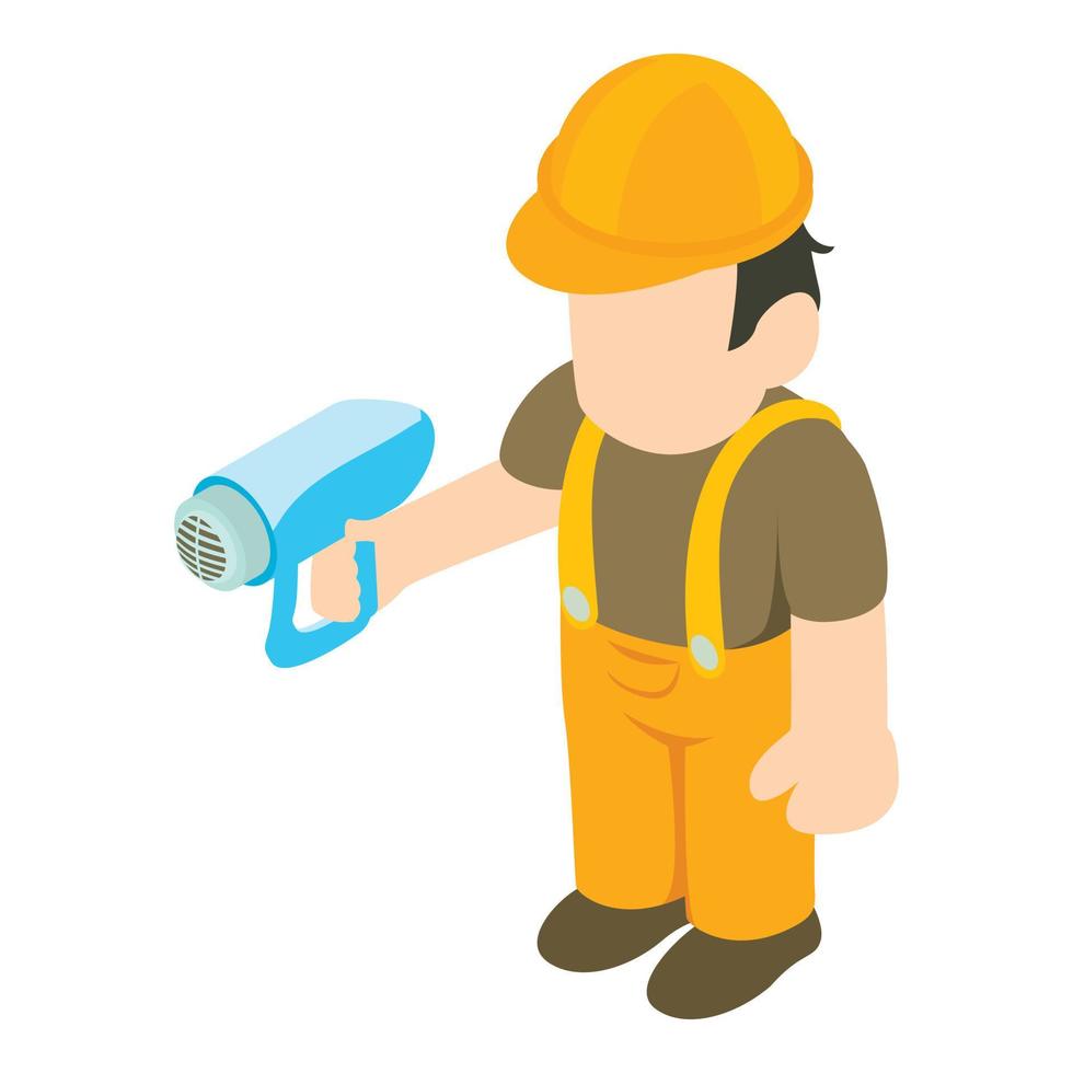 Millwright icon, isometric style vector