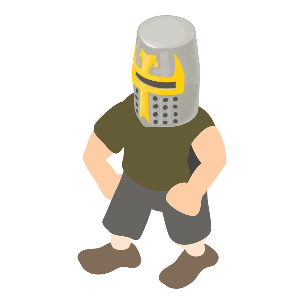 Crusader icon, isometric style vector