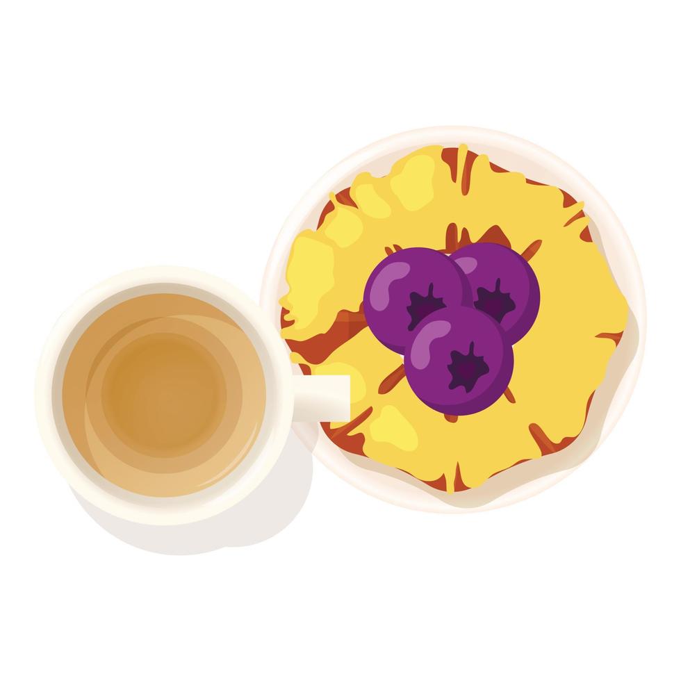 Blueberry muffin icon, isometric style vector