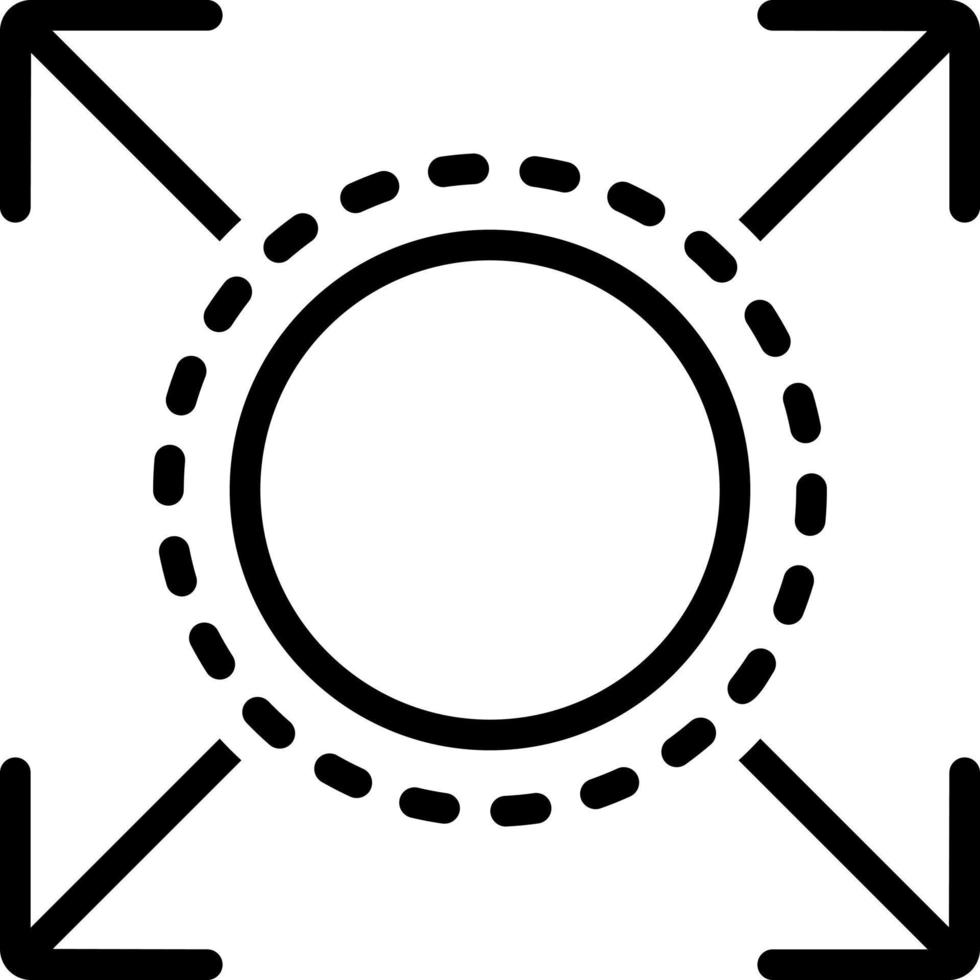 line icon for expanded vector
