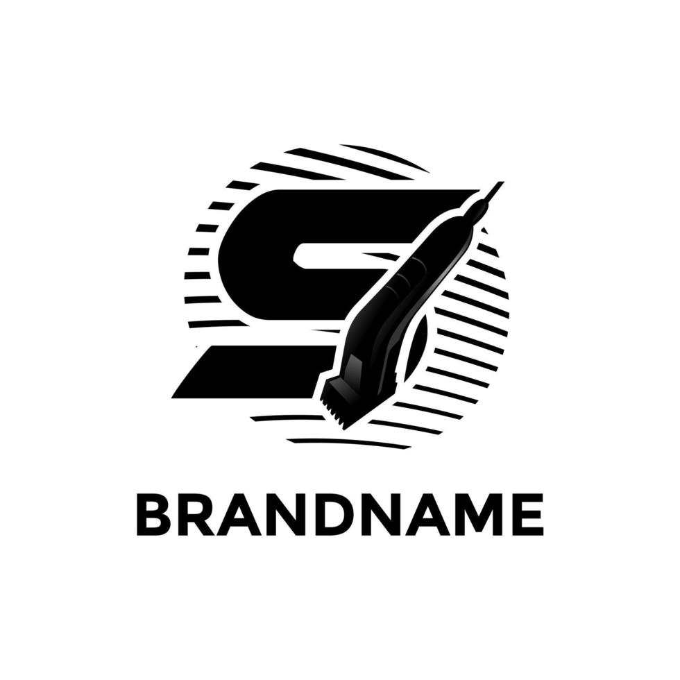 Initial S Shaving Machine Logo vector