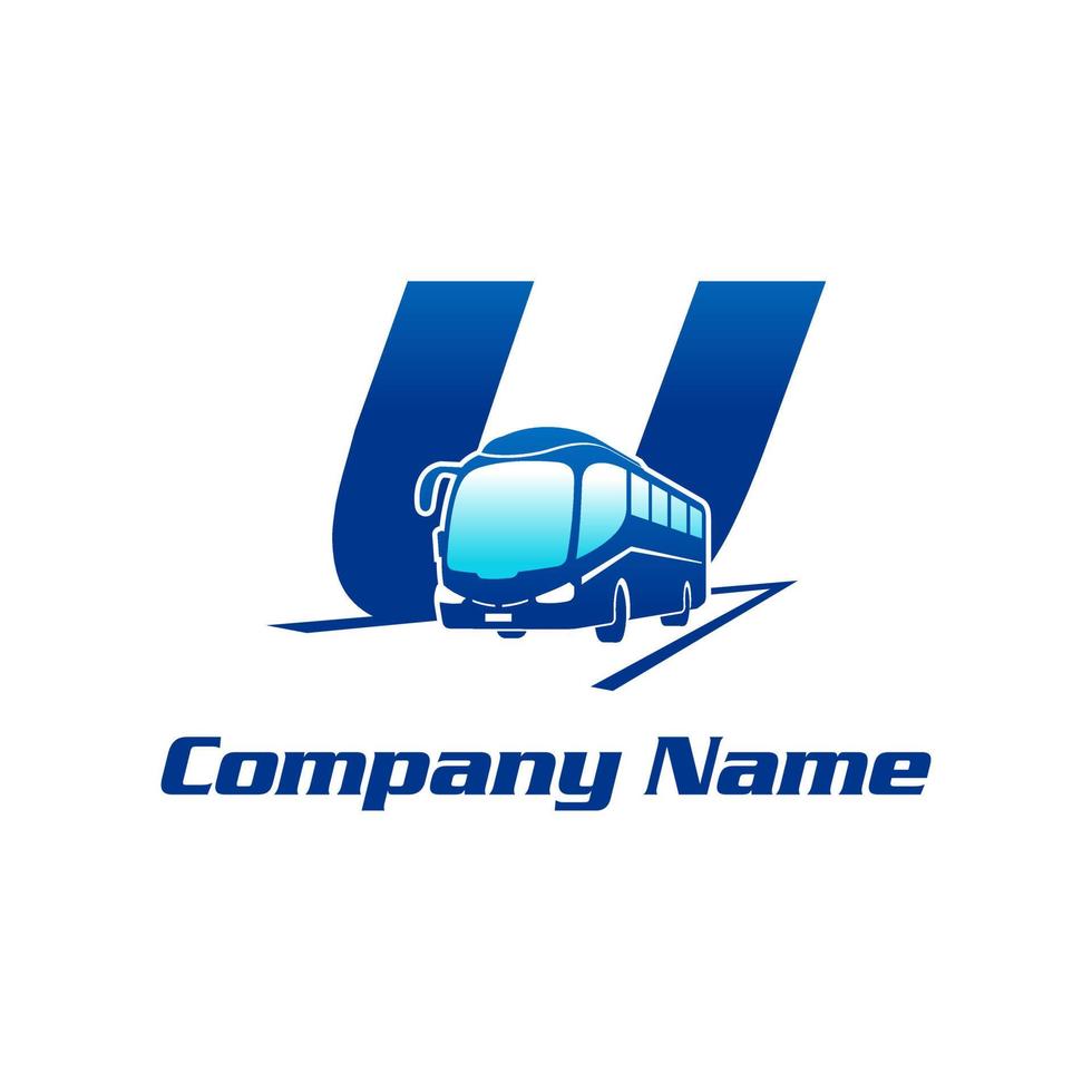 Initial U Bus Logo vector