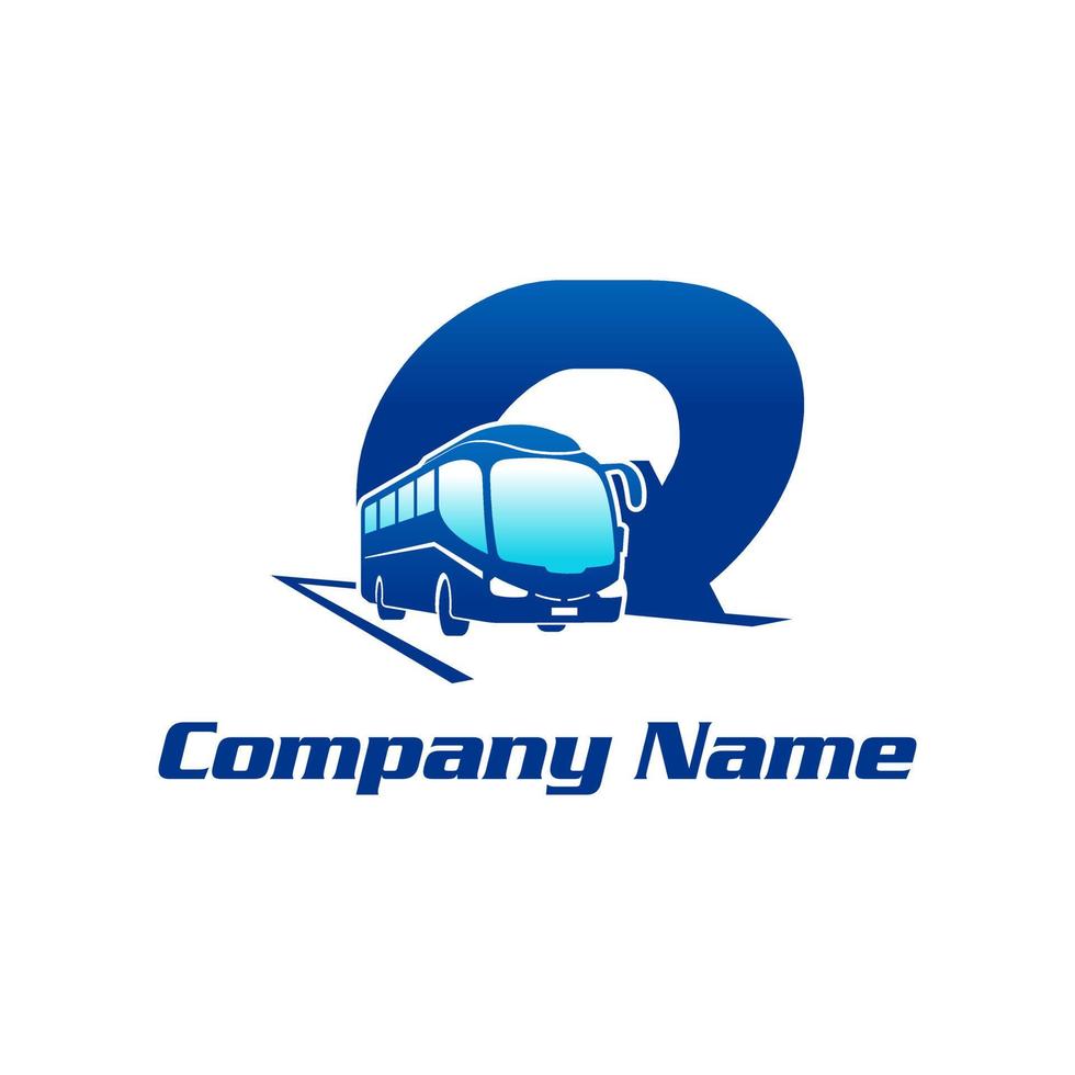 Initial Q Bus Logo vector