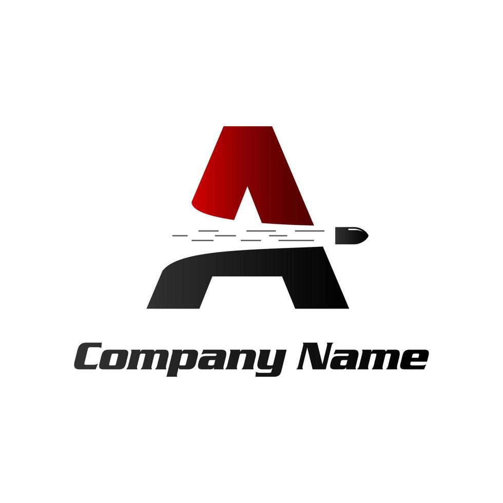 Initial A Bullet Shot vector