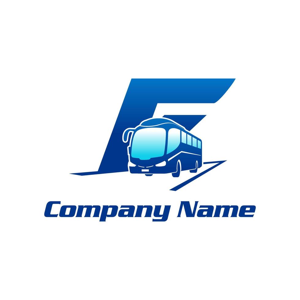 Initial F Bus Logo vector