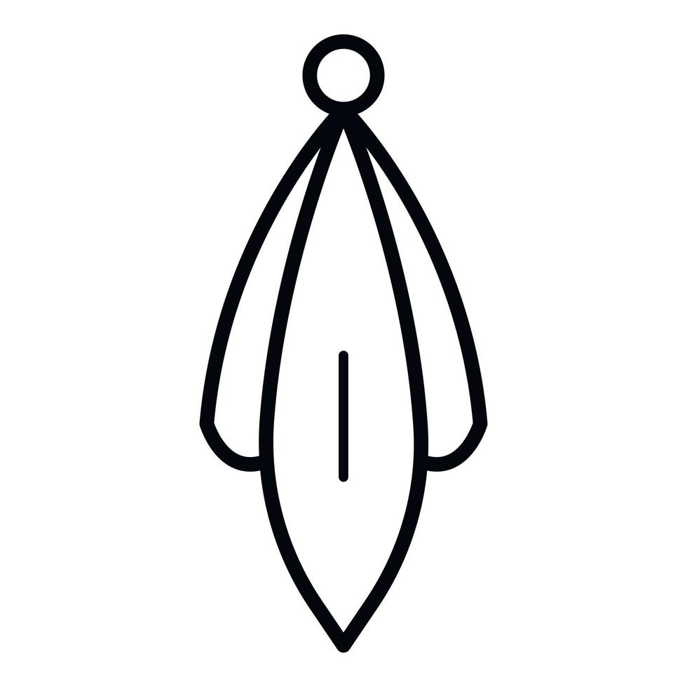 Rack towel icon, outline style vector