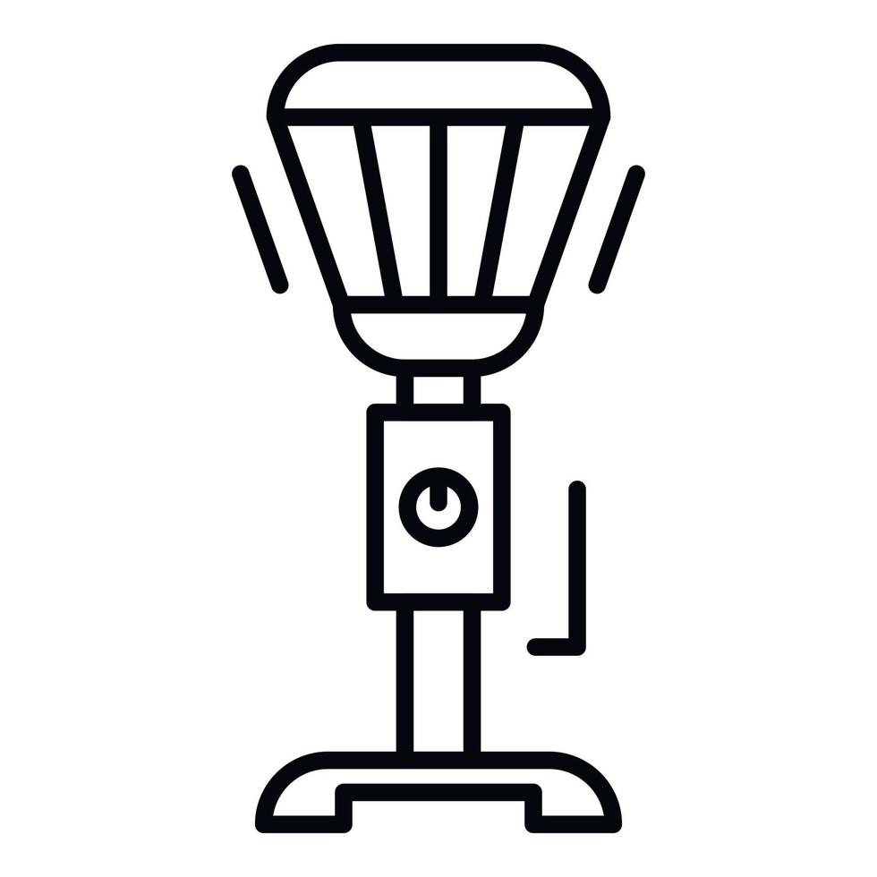 Stand heater icon, outline style vector