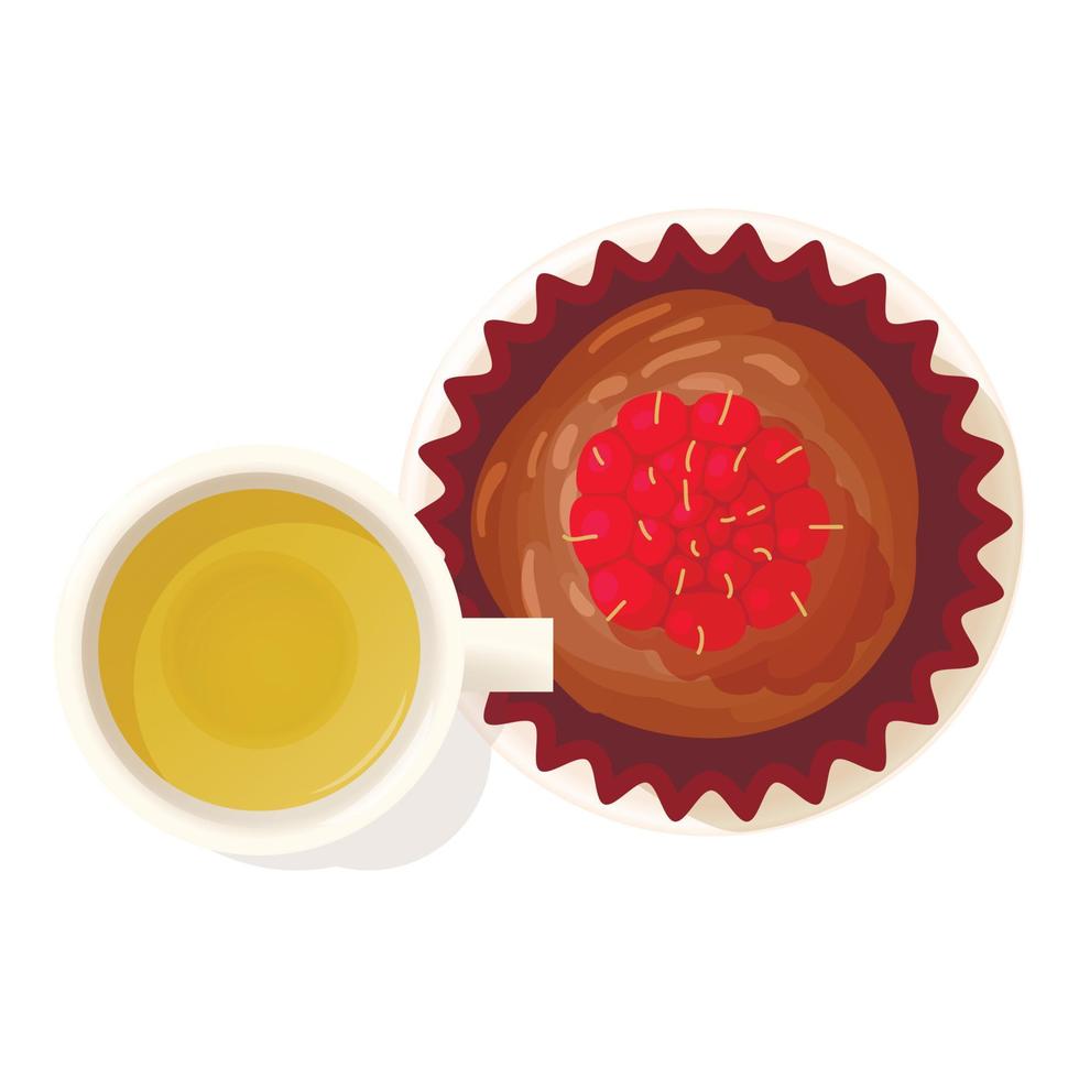 icono de soufflé de chocolate, estilo isométrico vector