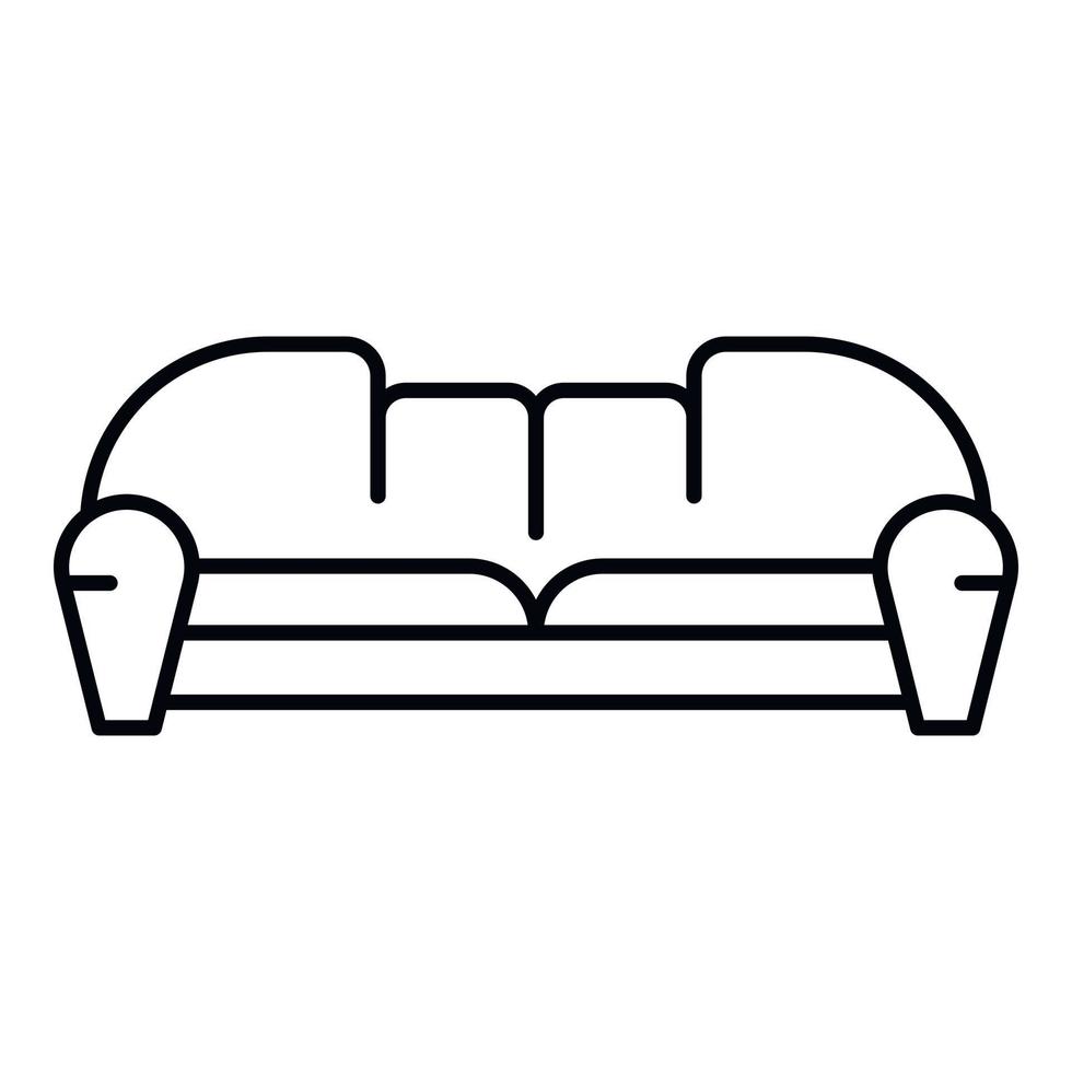 Hall sofa icon, outline style vector