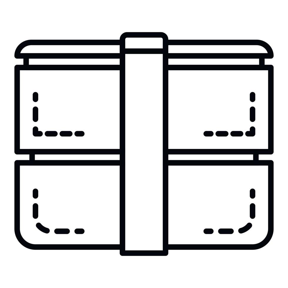 Outdoor lunchbox icon, outline style vector