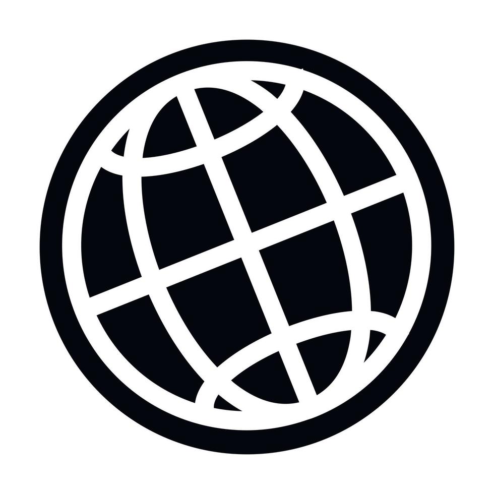 Globe icon, simple style vector