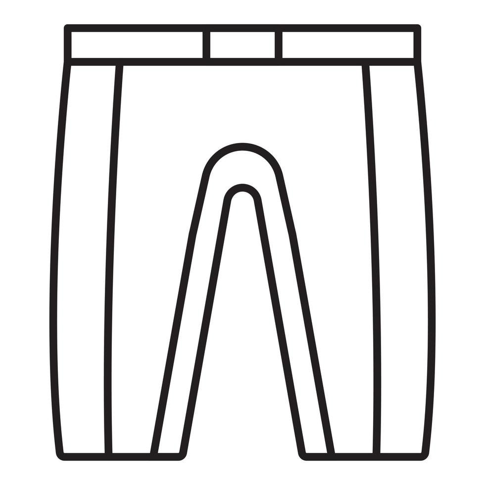 icono de pantalones cortos de buceo, estilo de contorno vector
