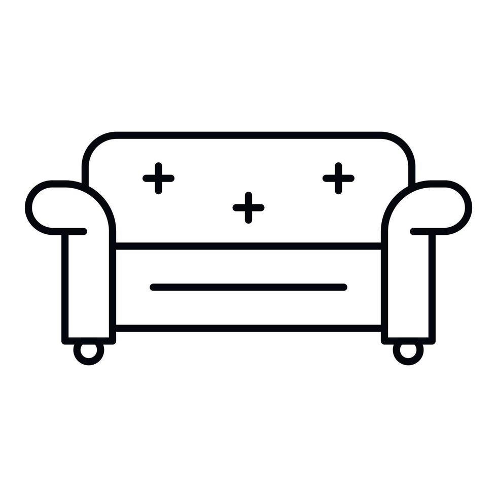 Chair sofa icon, outline style vector
