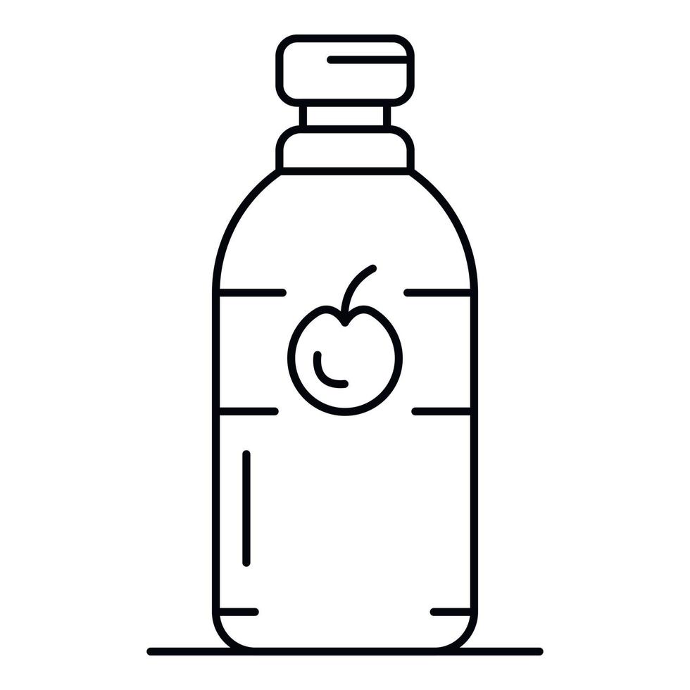 icono de vinagre de manzana de cocina, estilo de contorno vector