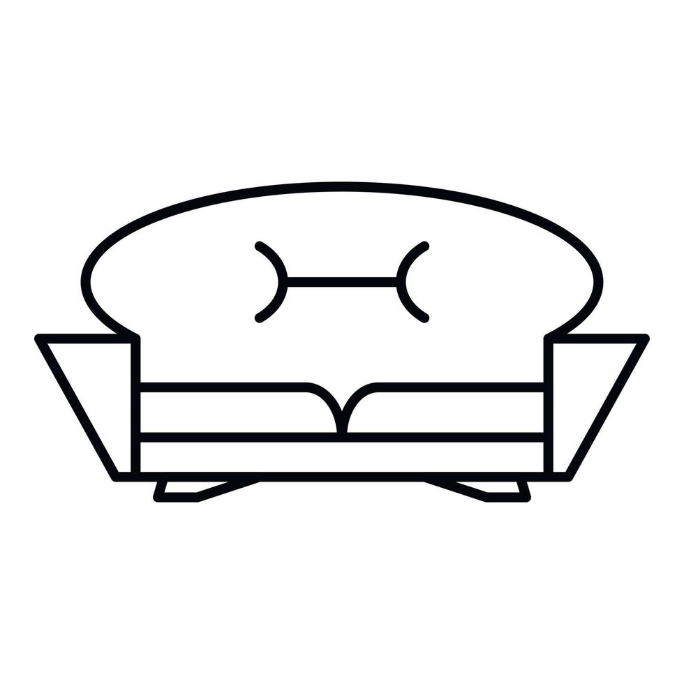 Home sofa icon, outline style vector
