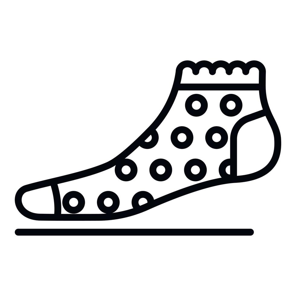 Female sock icon, outline style vector