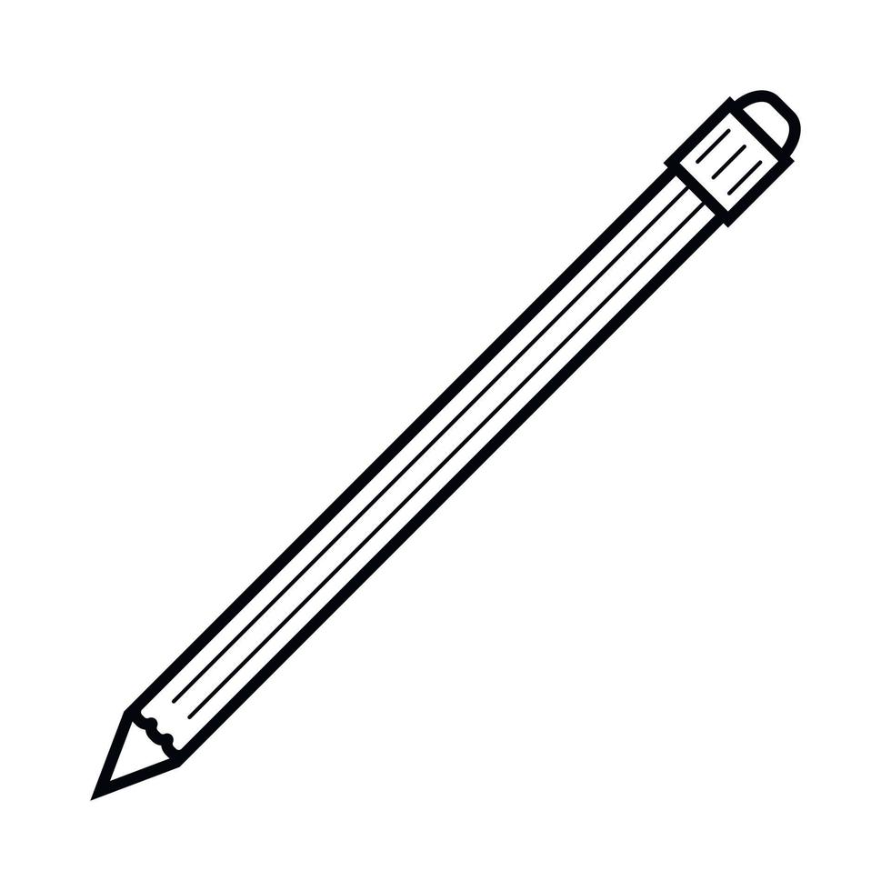 icono de lápiz de oficina, estilo de contorno vector