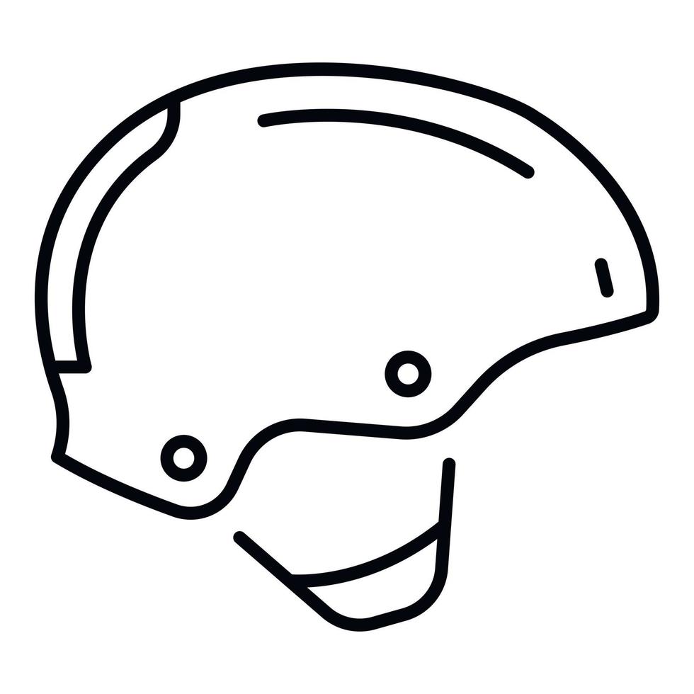 Protection helmet icon, outline style vector