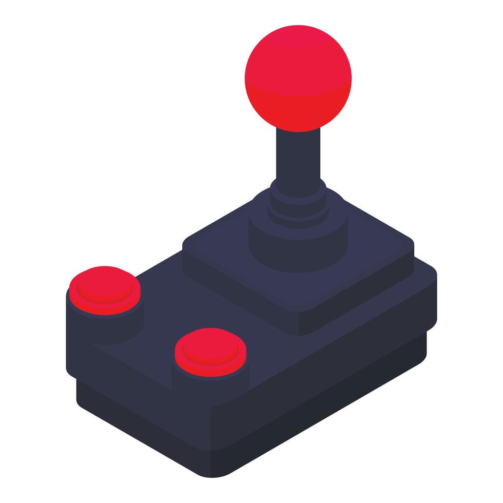 Old joystick icon, isometric style vector