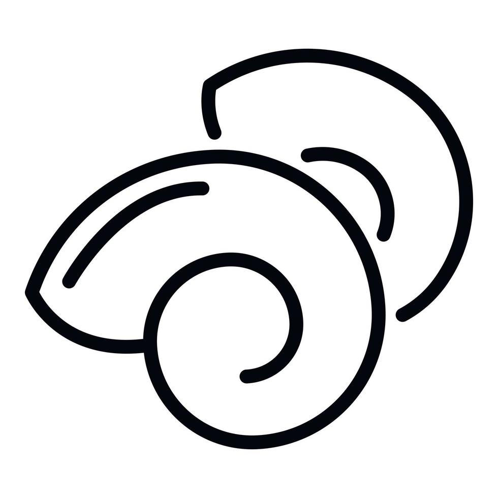 Sea snail icon, outline style vector