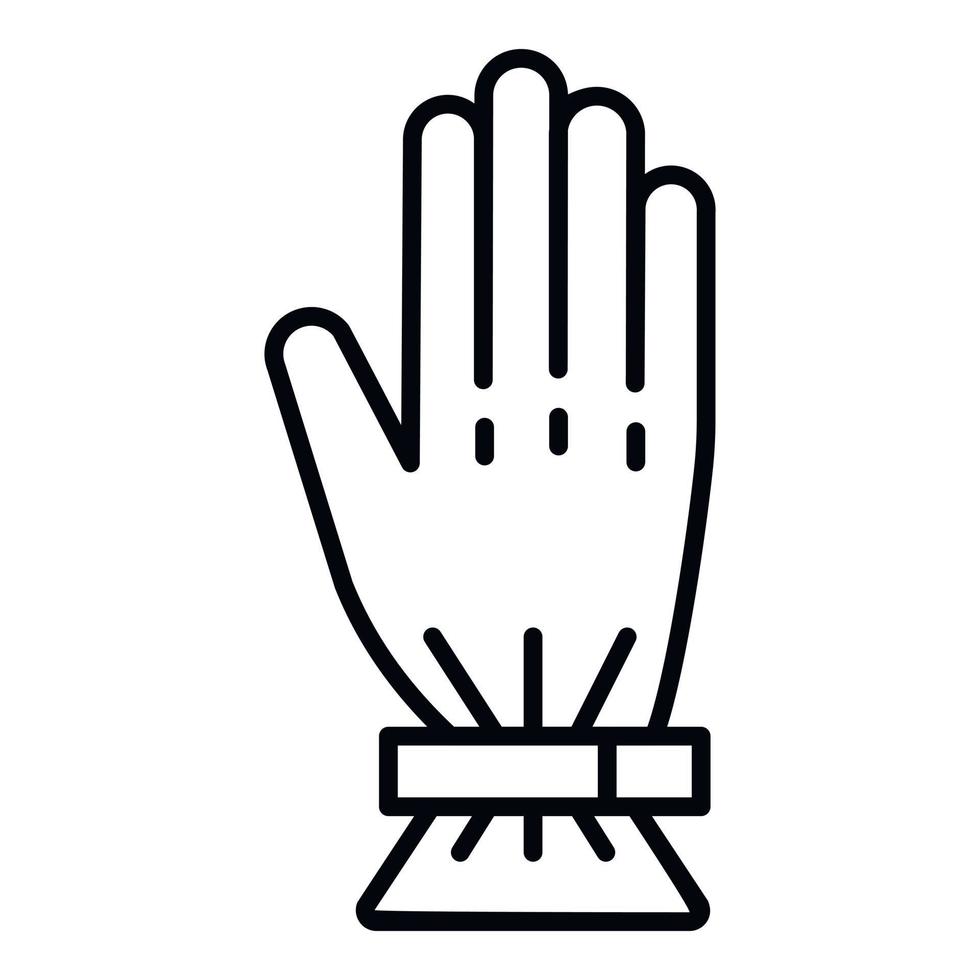 Ski glove icon, outline style vector