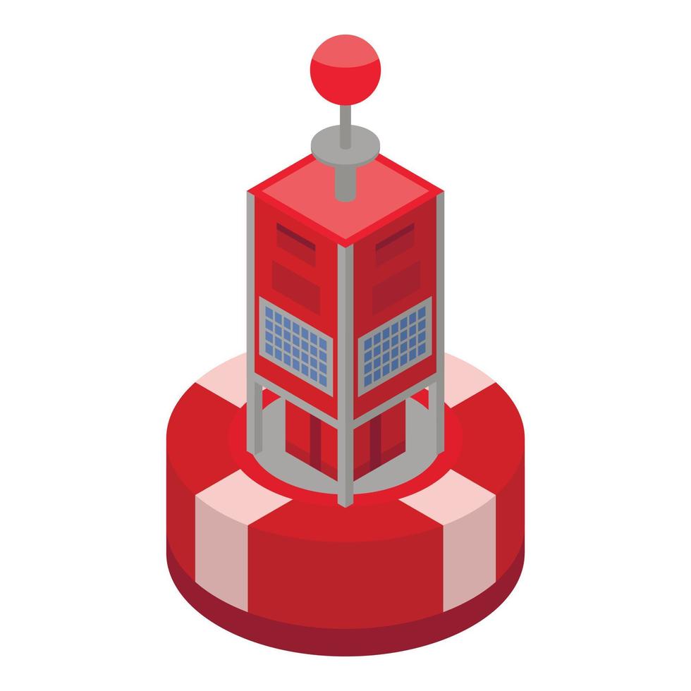 Buoy icon, isometric style vector