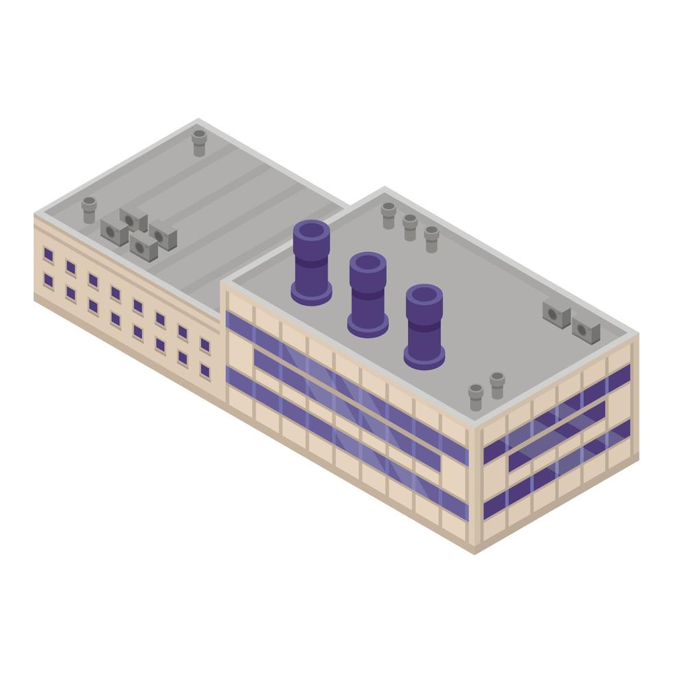 icono de fábrica de refinería de petróleo, estilo isométrico vector