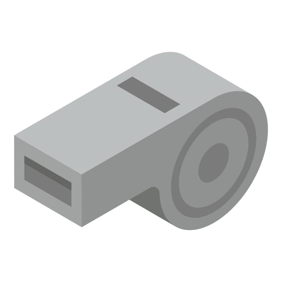 Sport whistle icon, isometric style vector