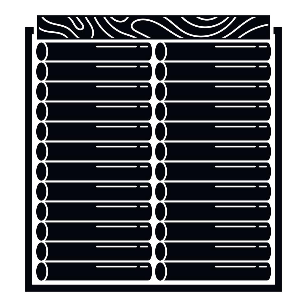 Wood jalousie icon, simple style vector