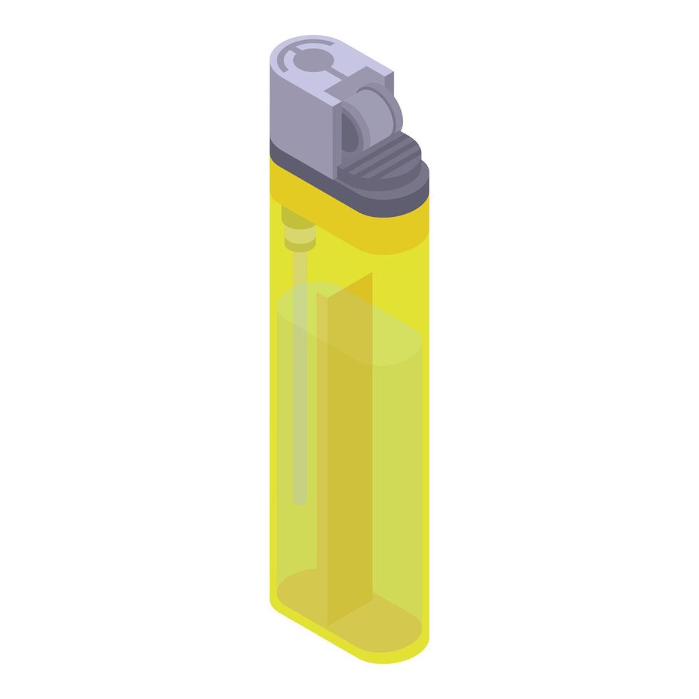 Transparent cigarette lighter icon, isometric style vector