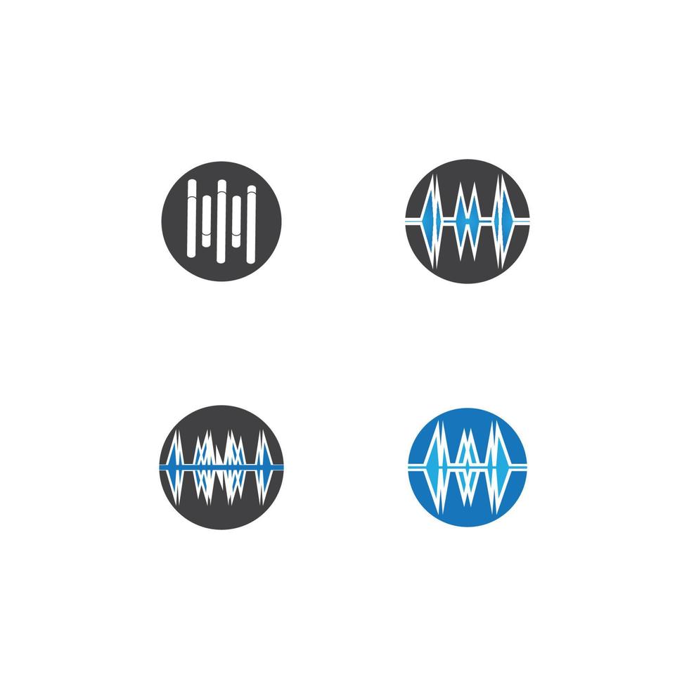 Sound waves vector illustration