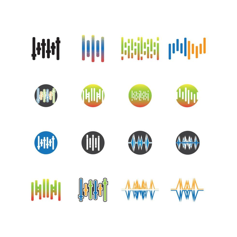 Sound waves vector illustration