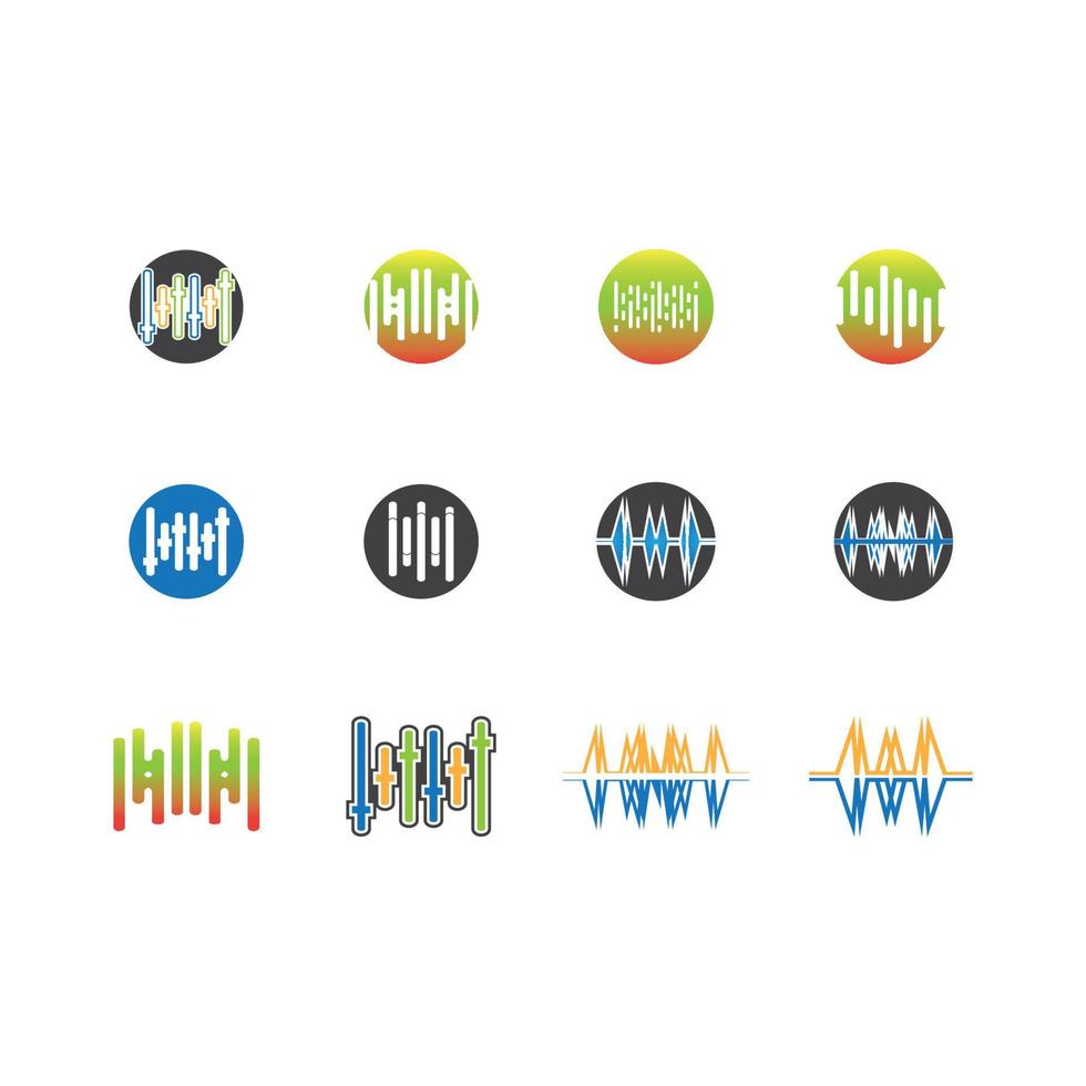 Sound waves vector illustration