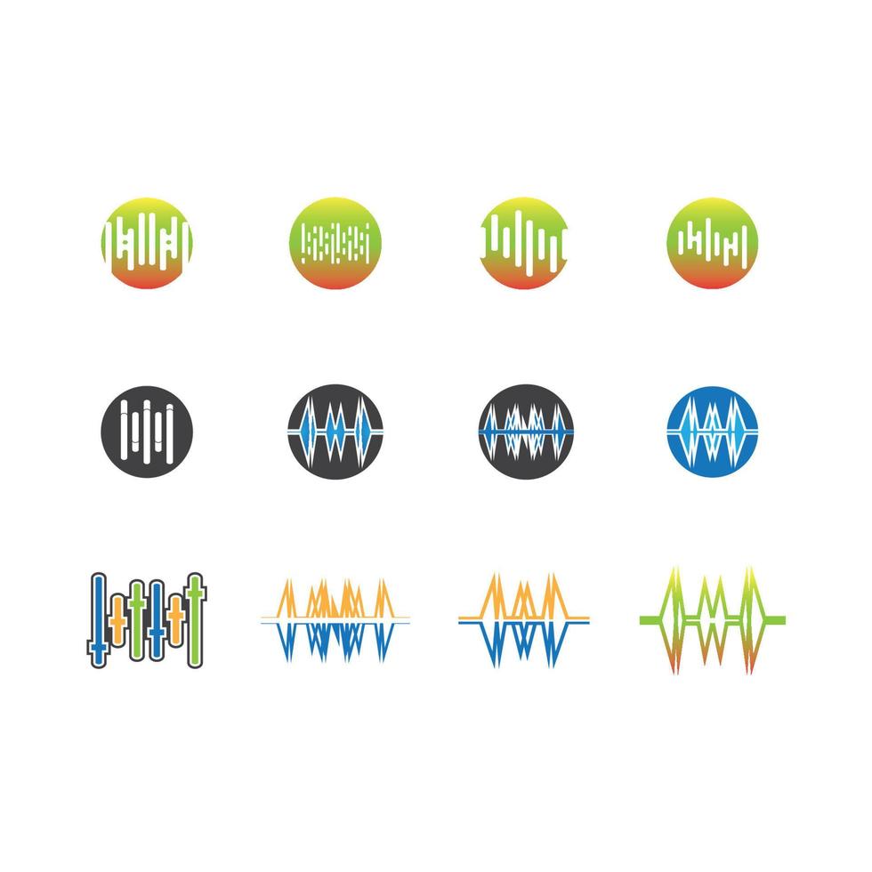 Sound waves vector illustration
