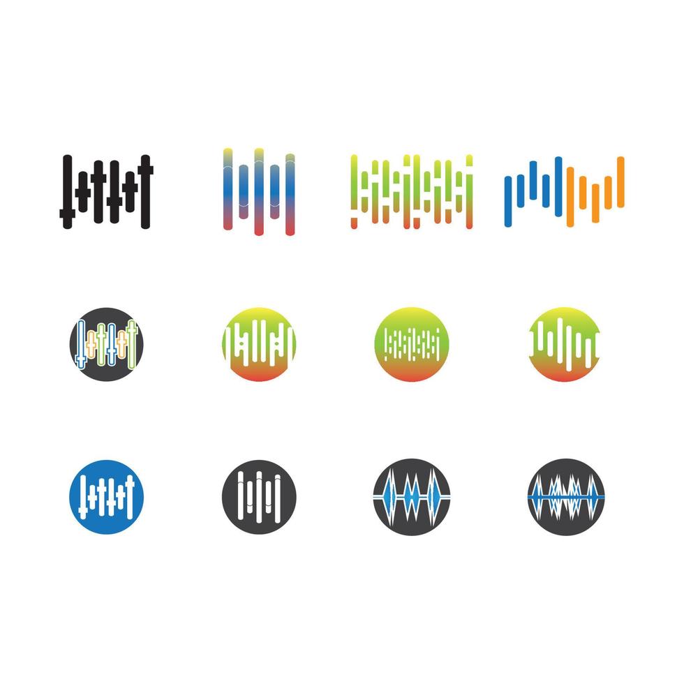 Sound waves vector illustration