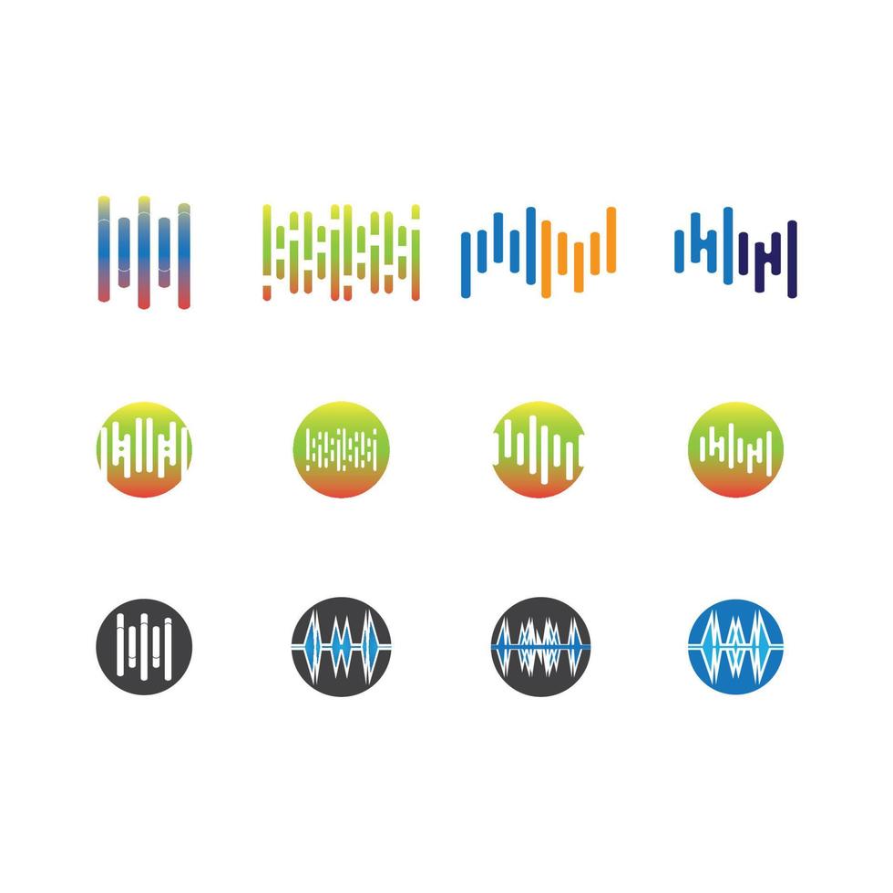 Sound waves vector illustration