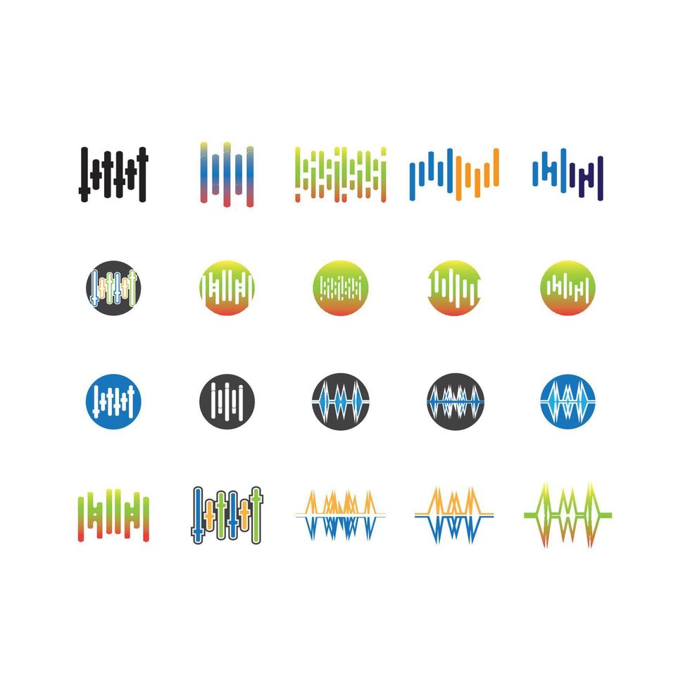 Sound waves vector illustration